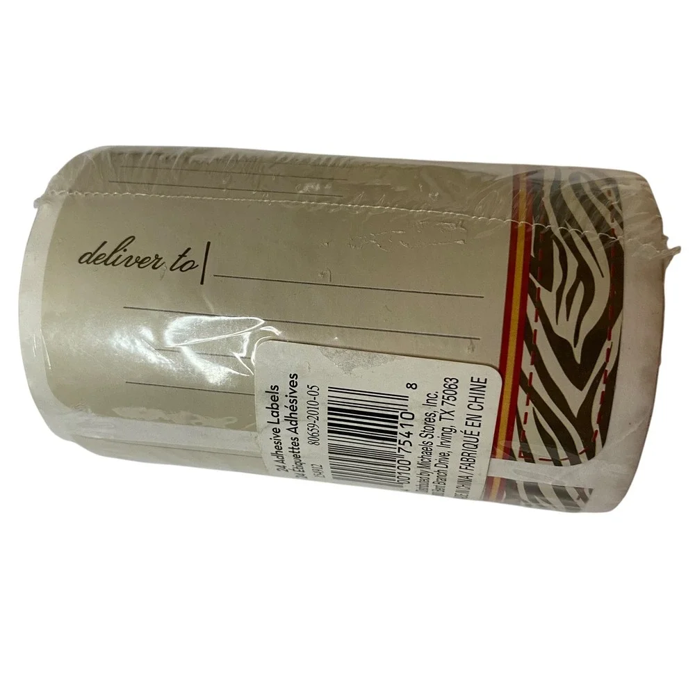 Adhesive Inventory Labels Lot‎ 168ct Animal Print Belong-To Deliver-To 2.5x3.5